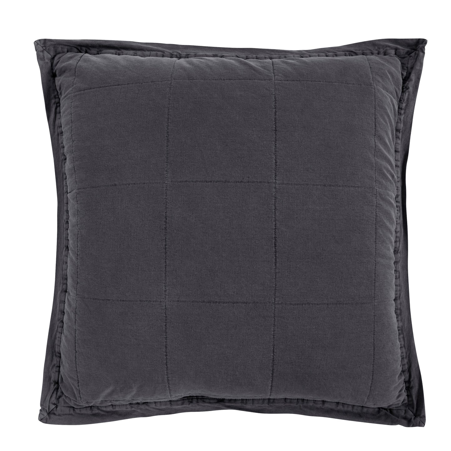 Stonewashed Cotton Canvas Euro Sham