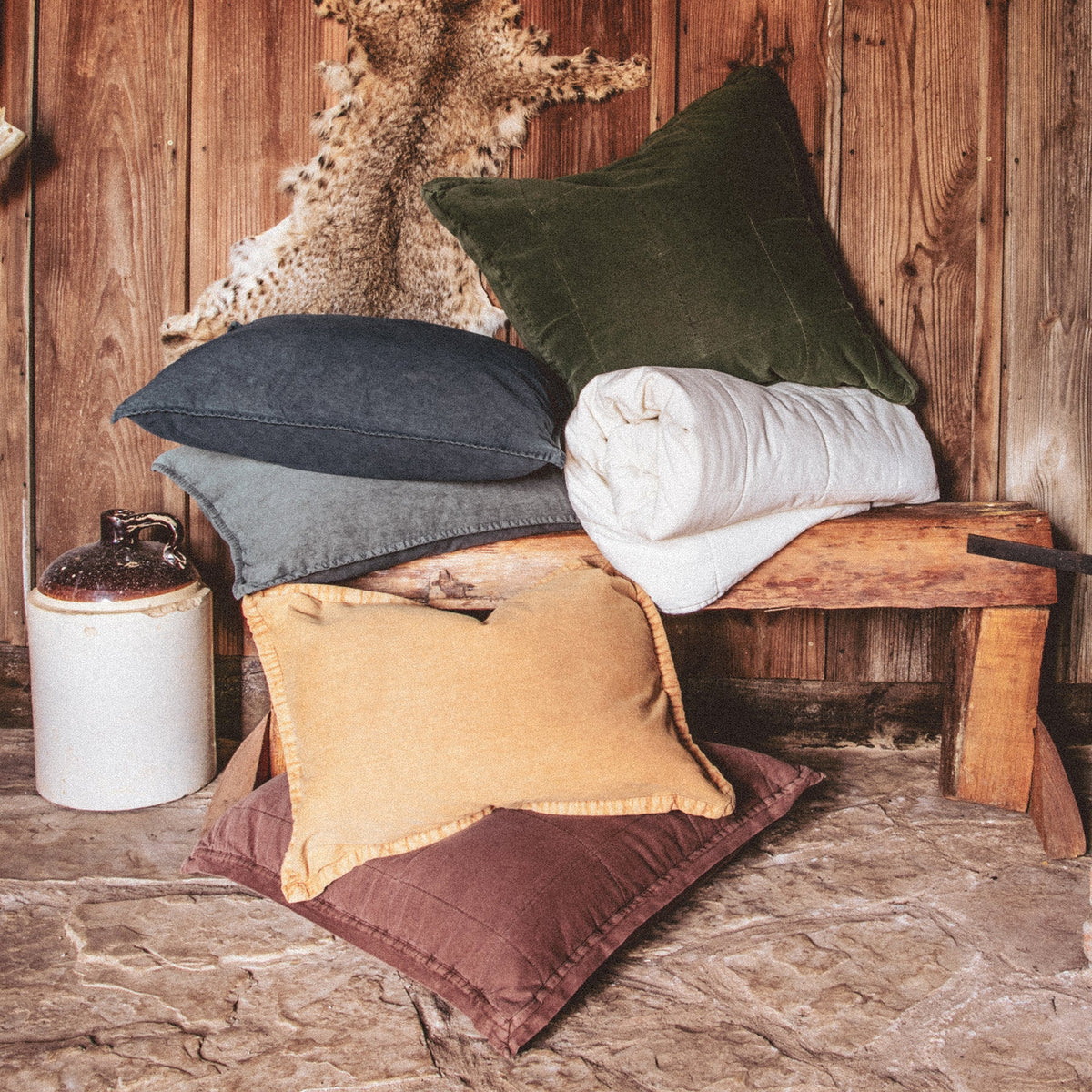 Stonewashed Cotton Canvas Pillow Sham