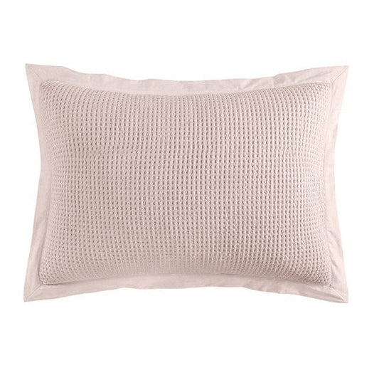 Stonewashed Cotton Waffle Weave Pillow Sham Set, 2 Pc