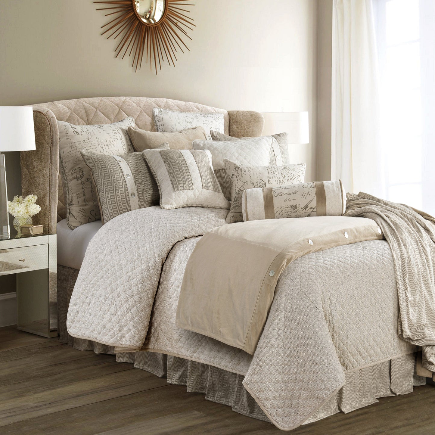 Fairfield Linen Coverlet Set, 3 Pc