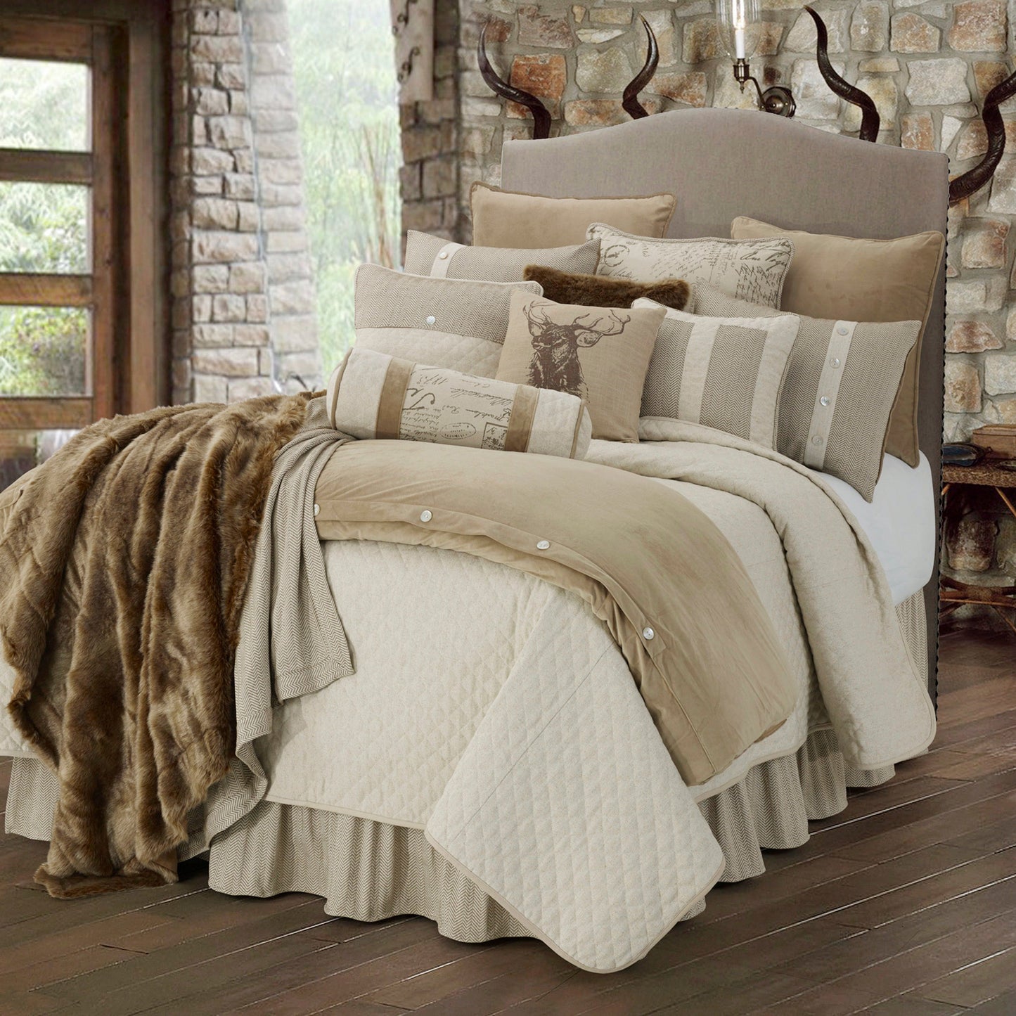Fairfield Linen Coverlet Set, 3 Pc