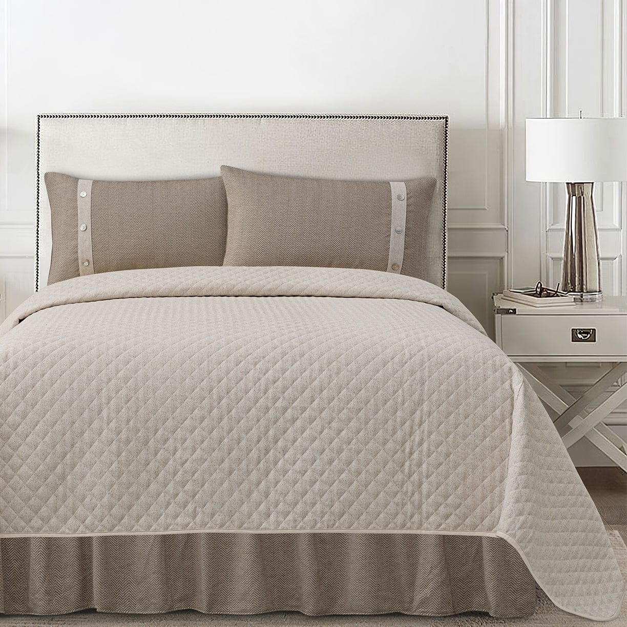 Fairfield Linen Coverlet Set, 3 Pc