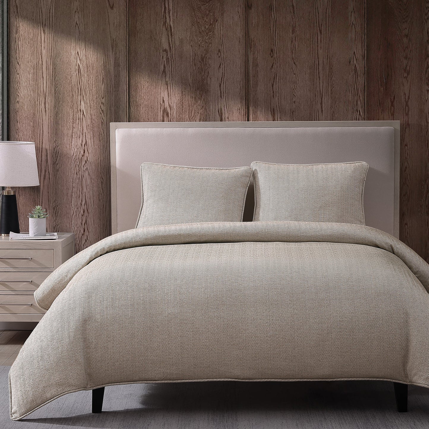 Chenille Herringbone Comforter Set, 3 Pc