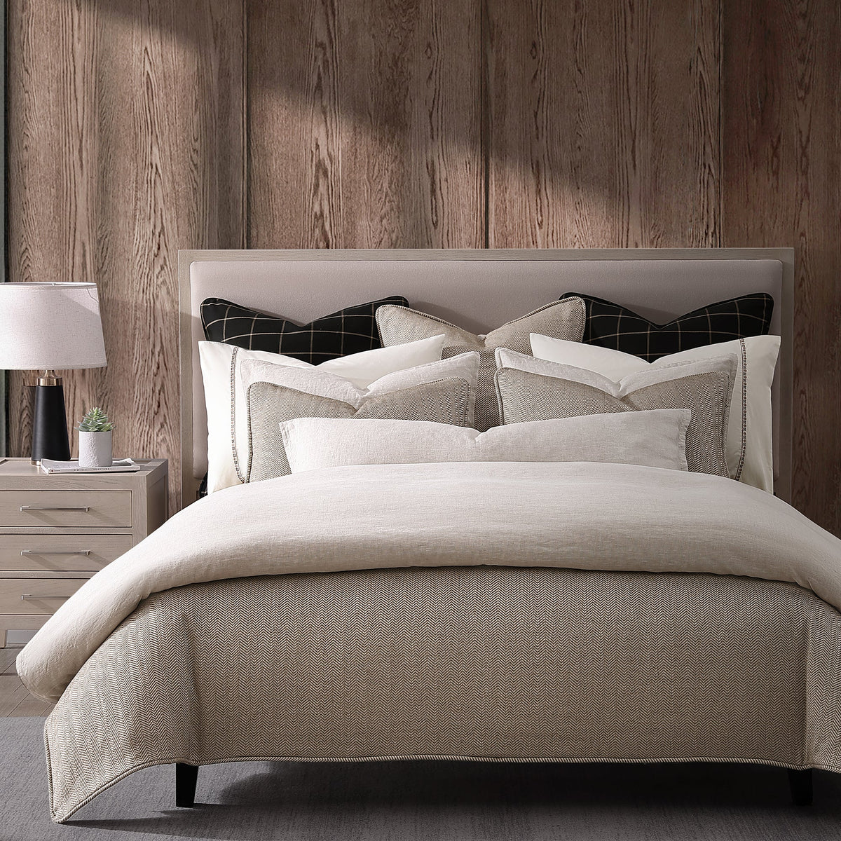 Chenille Herringbone Duvet Cover Set, 3 Pc