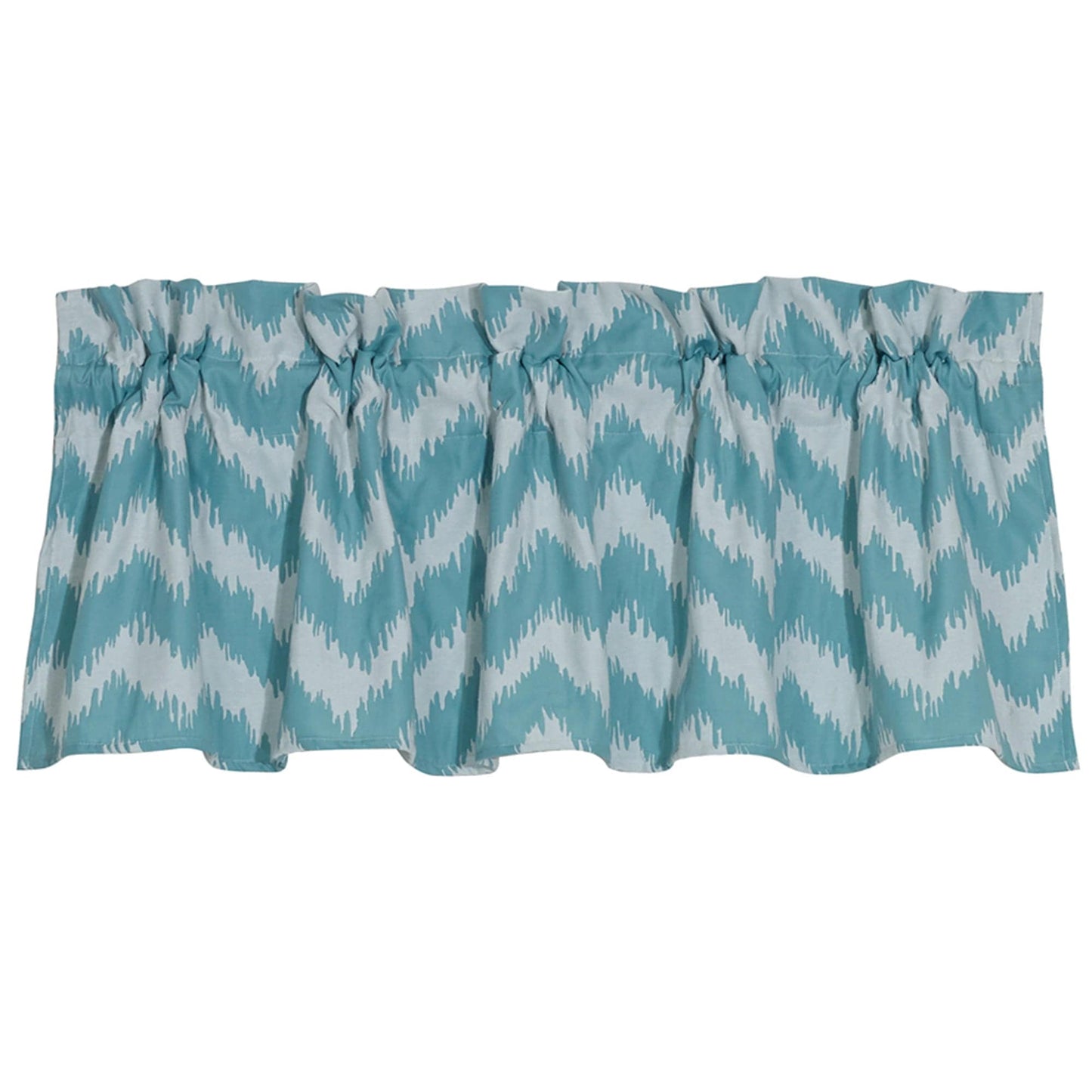 Catalina Blue & White Chevron Valance