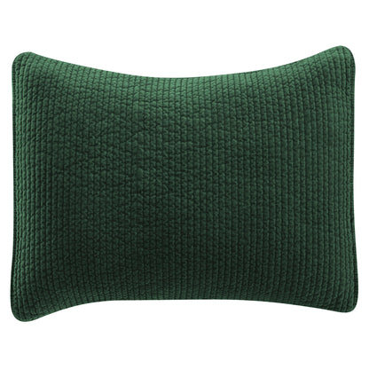 Stonewashed Cotton Velvet Quilted Pillow Sham