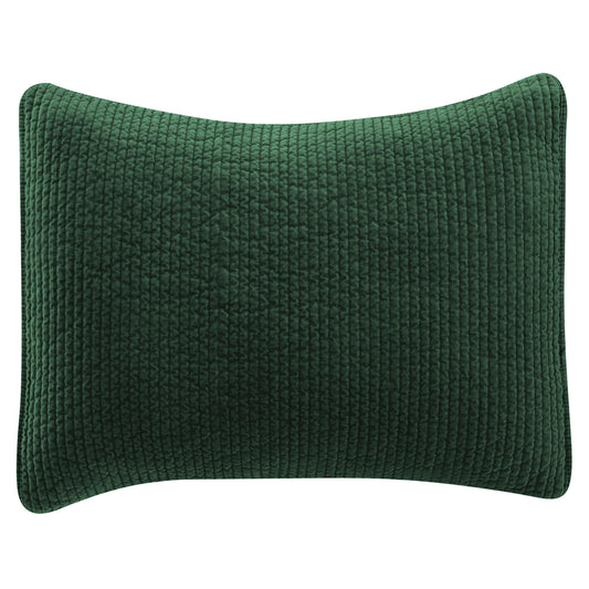 Stonewashed Cotton Velvet Quilted Pillow Sham