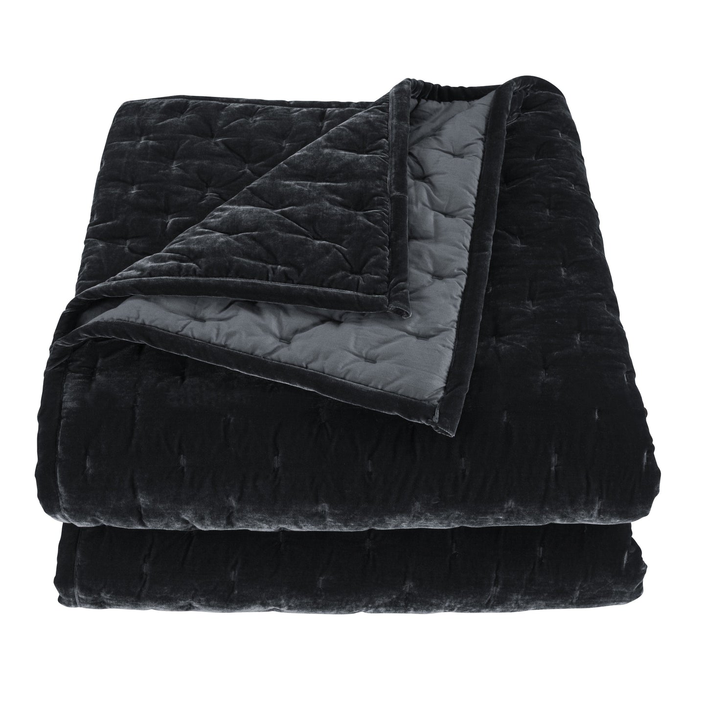 Stella Faux Silk Velvet Pintuck Quilt
