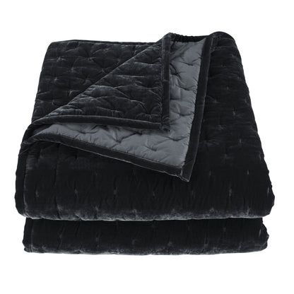 Stella Faux Silk Velvet Pintuck Quilt