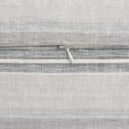 100% French Flax Linen Variegated Stripe Duvet Cover Set, 3 Pc