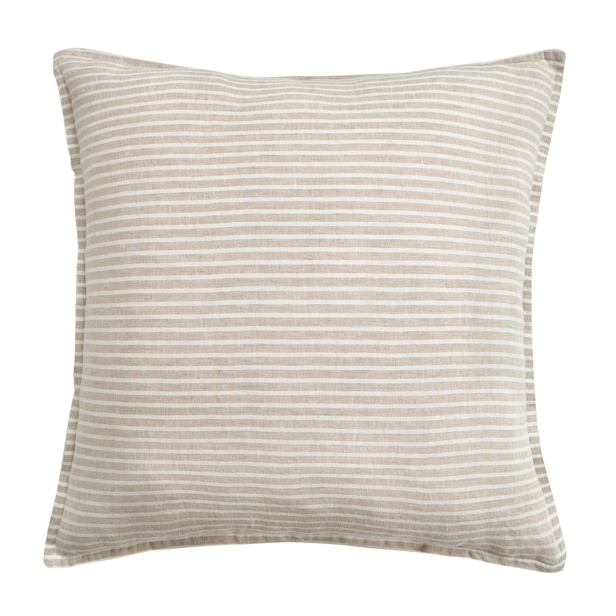 100% French Flax Linen Railroad Stripe Euro Sham