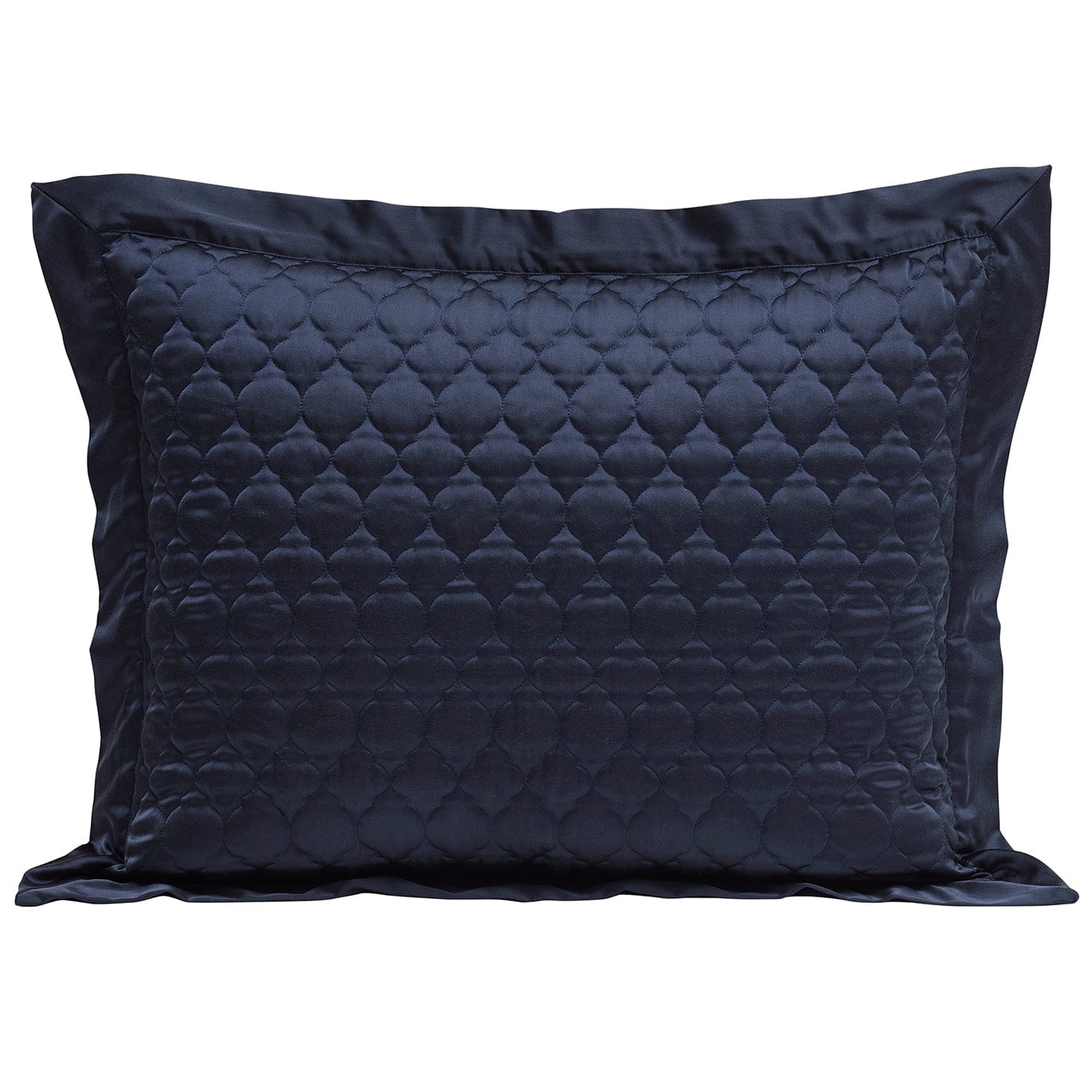 High Shine Satin Quatrefoil Quilt Pillow Sham Set, 2 Pc
