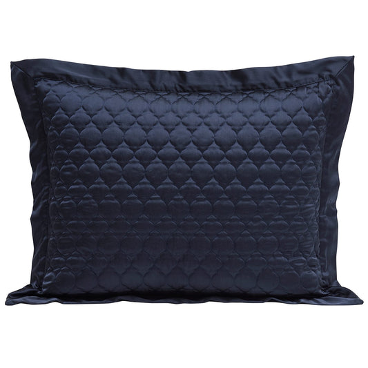 High Shine Satin Quatrefoil Quilt Pillow Sham Set, 2 Pc