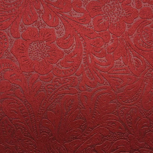 Cheyenne Red Faux Leather Swatch