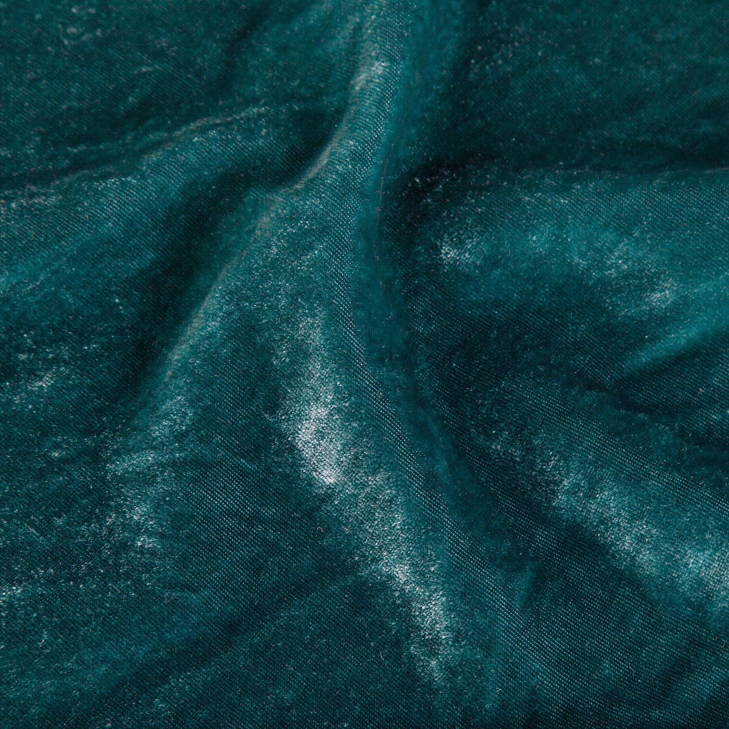 Stella Faux Silk Velvet Swatch | Teal