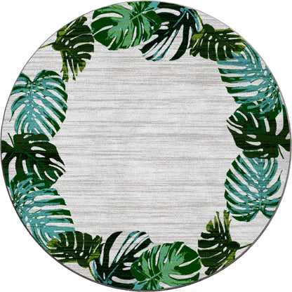 Falling Leaves Rug – Sage – close up