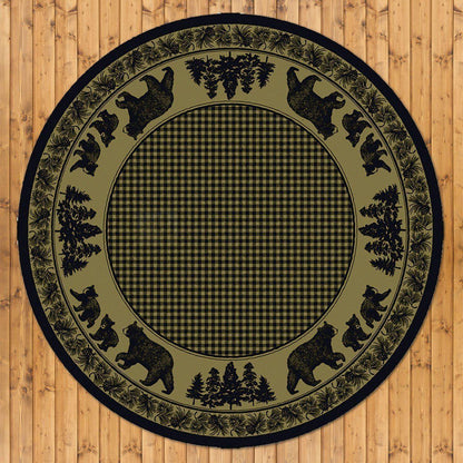 Familia Ursa Rug – Green – room setting