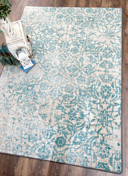 Fine Linen Rug – Natural – detail view