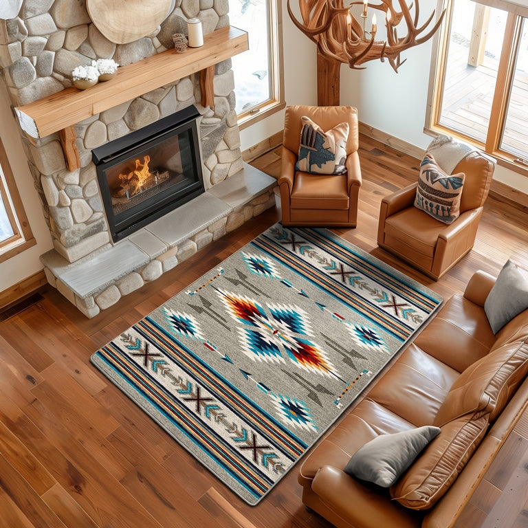 Flight Path Rug – Americana – detail view