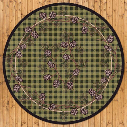 Forest Pines Rug – Green – room setting