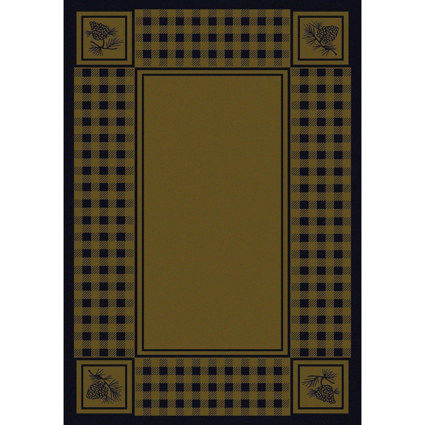 Forest Refuge Rug – Green – cabin lodge area rug