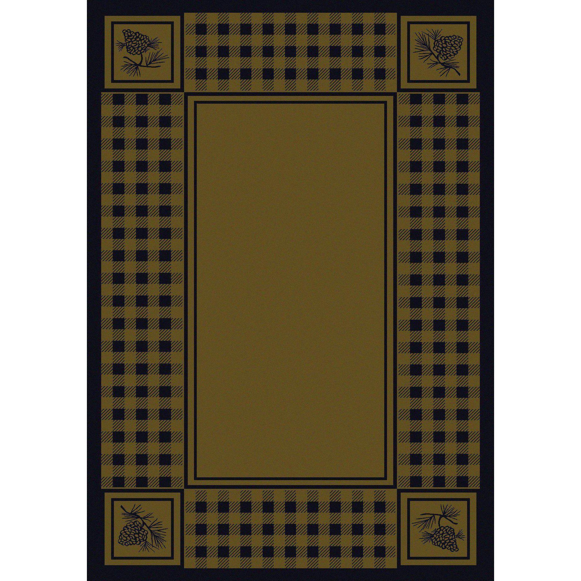 Forest Refuge Rug – Green – cabin lodge area rug