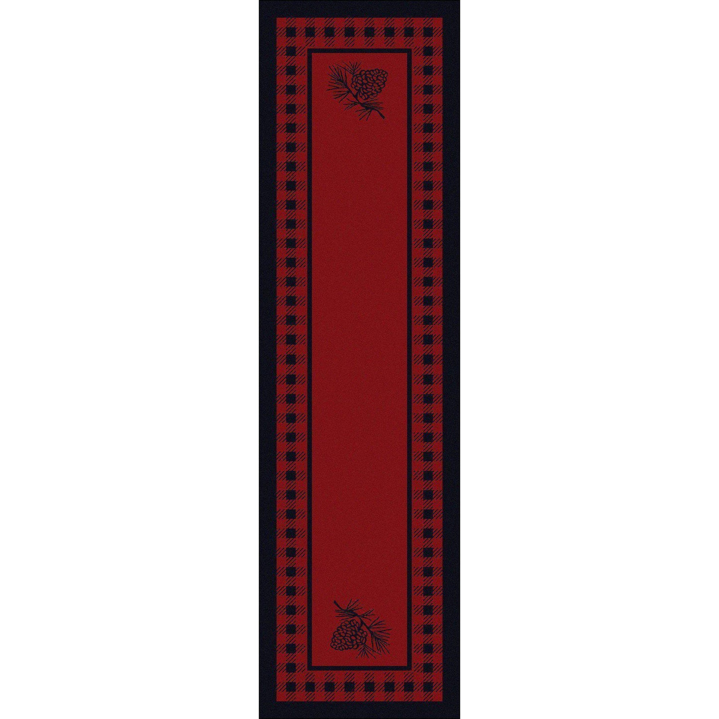 Forest Refuge Rug – Red – detail view