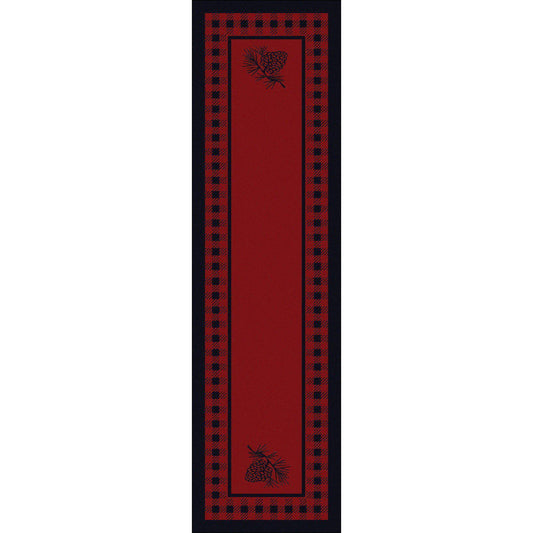 Forest Refuge - Red-CabinRugs Southwestern Rugs Wildlife Rugs Lodge Rugs Aztec RugsSouthwest Rugs
