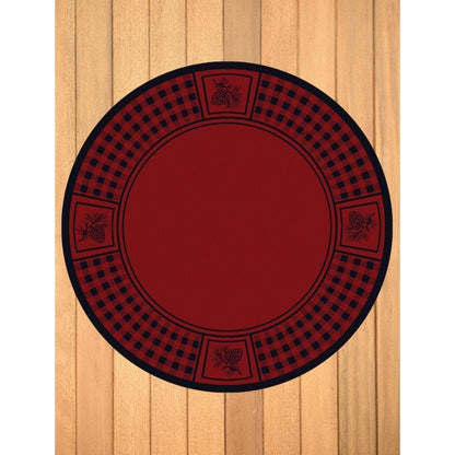 Forest Refuge Rug – Red – room setting