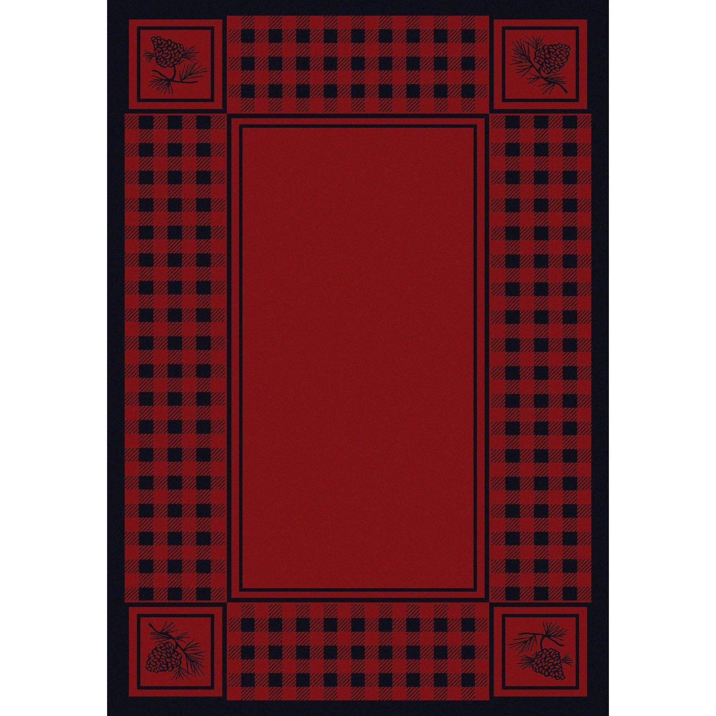 Forest Refuge Rug – Red – cabin lodge area rug