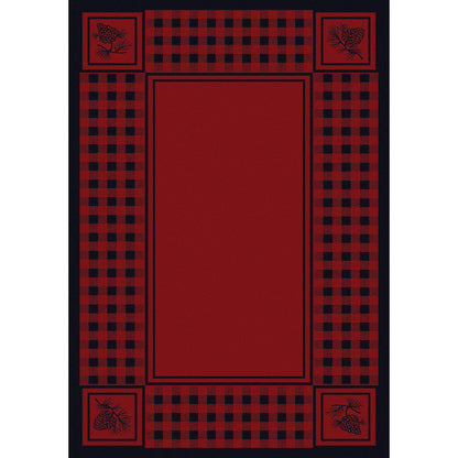 Forest Refuge Rug – Red – cabin lodge area rug