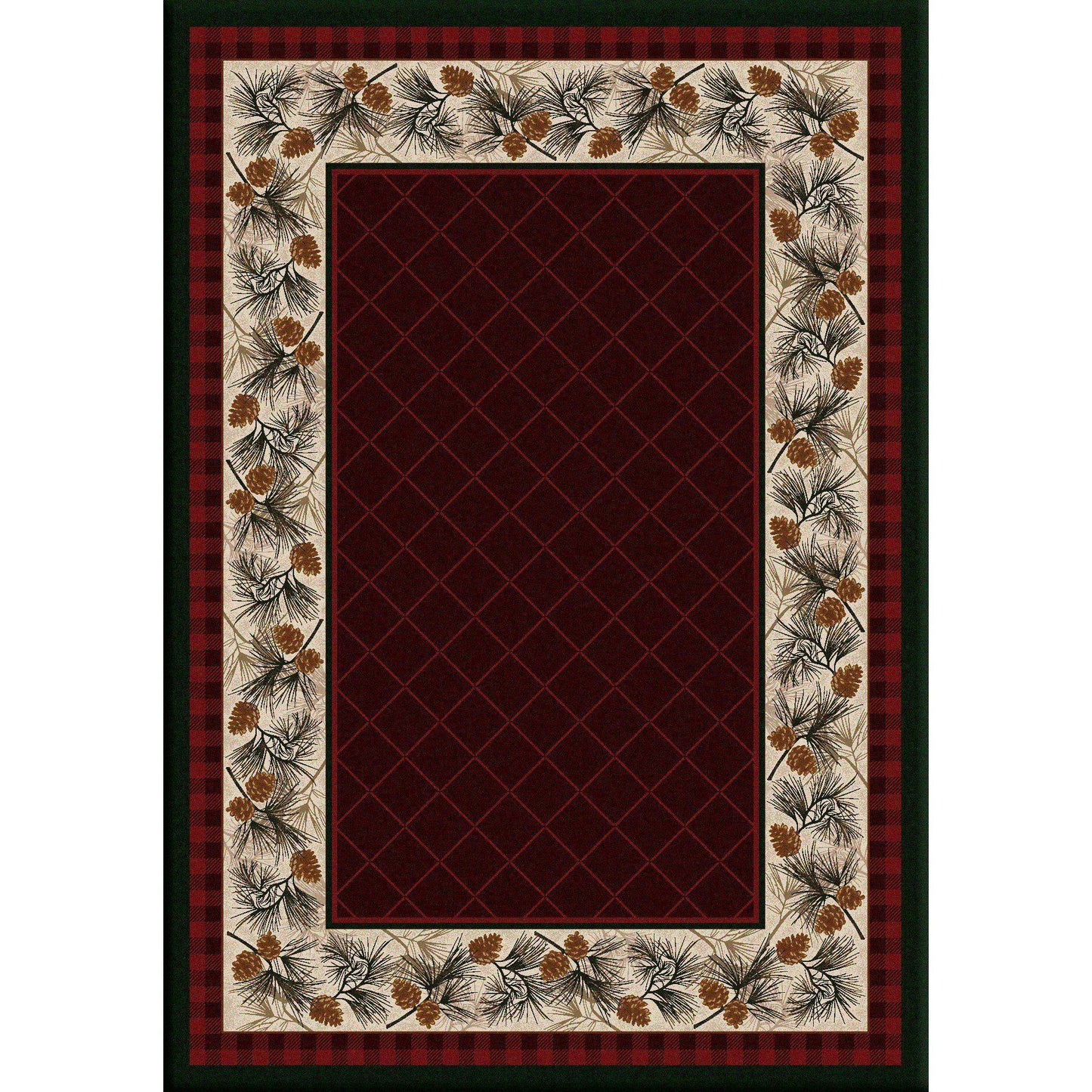 Forever Green - Garnet-CabinRugs Southwestern Rugs Wildlife Rugs Lodge Rugs Aztec RugsSouthwest Rugs
