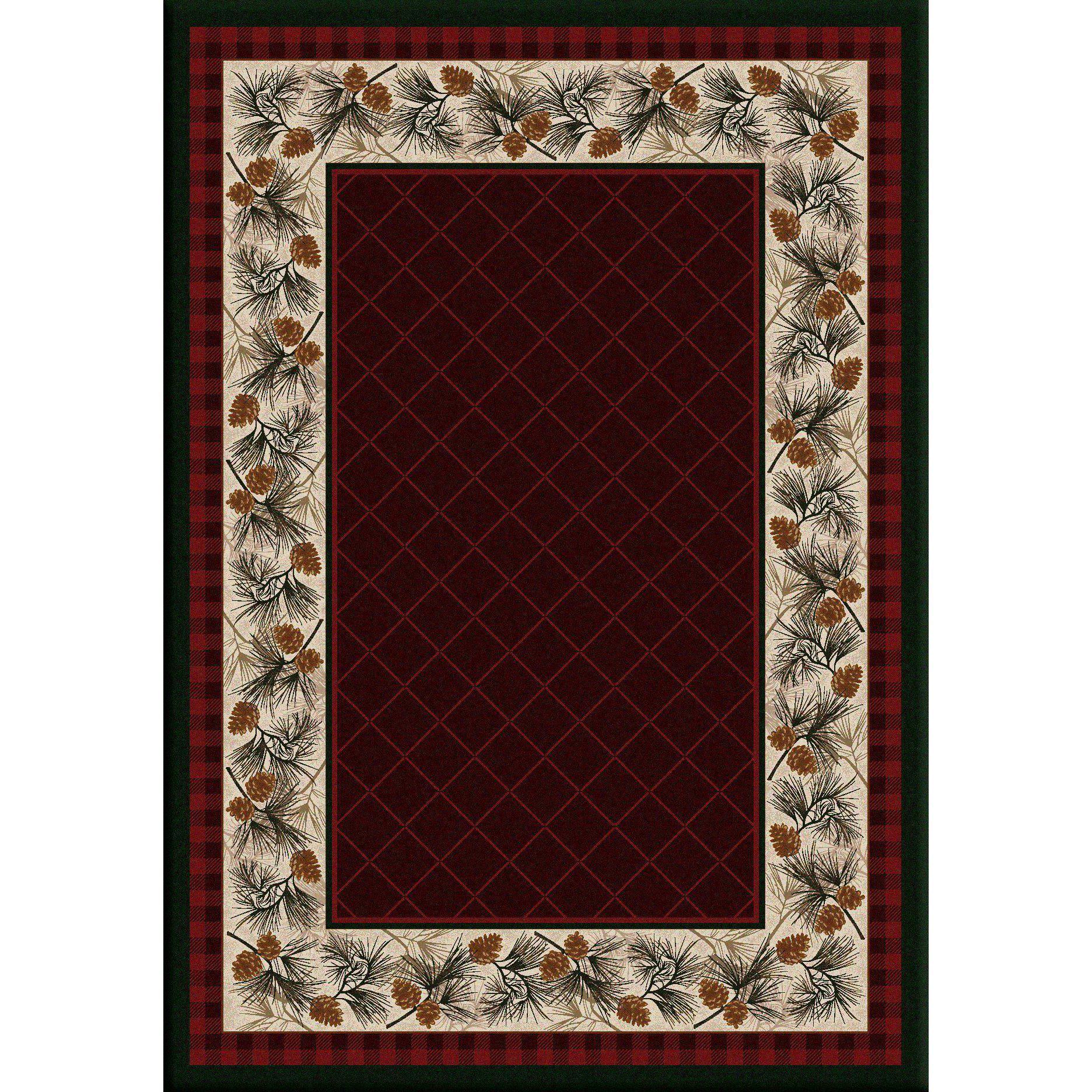 Forever Green - Garnet-CabinRugs Southwestern Rugs Wildlife Rugs Lodge Rugs Aztec RugsSouthwest Rugs