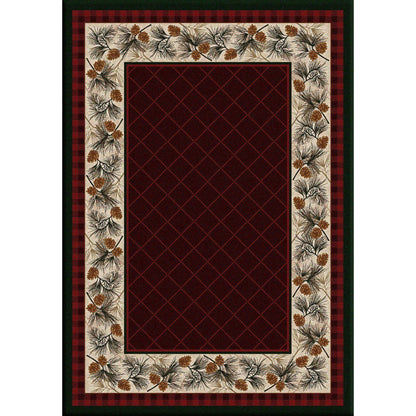 Forever Green Rug – Garnet – cabin lodge area rug