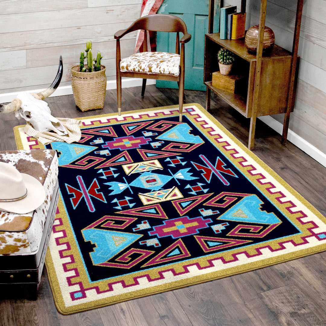 Four Rams Rug – Copper – detail view