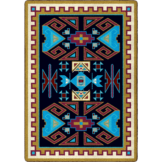 Four Rams Rug – Copper – cabin lodge area rug