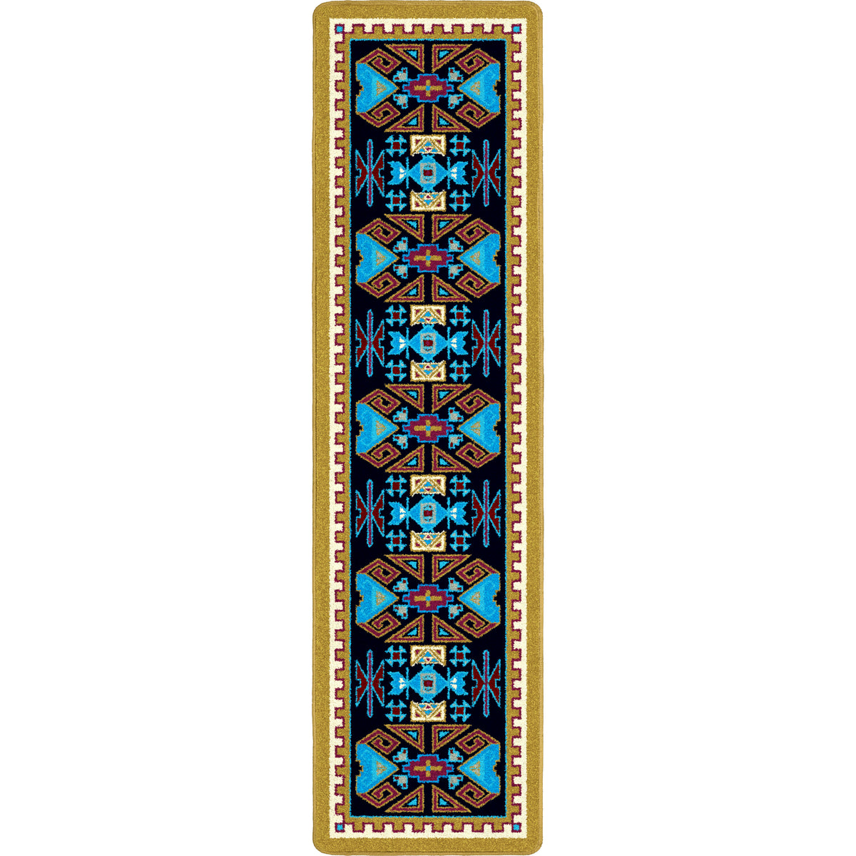 Four Rams Rug – Copper – close up