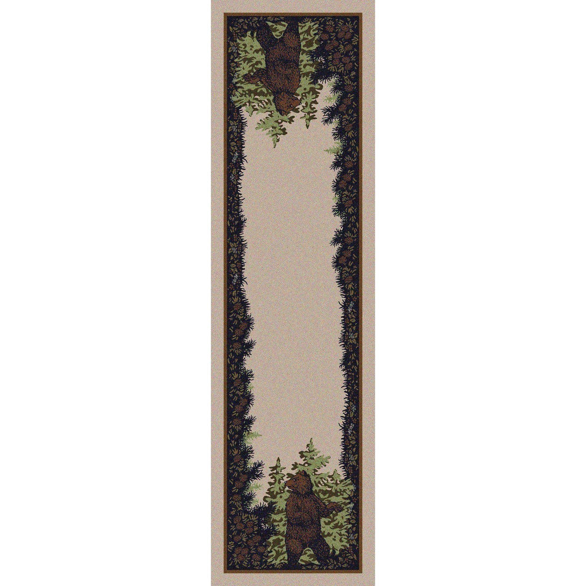 Fraternal Bears Rug – Green – detail view