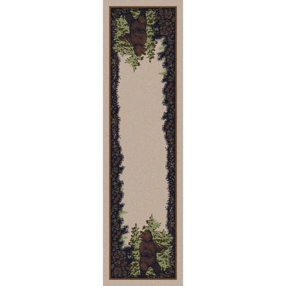 Fraternal Bears Rug – Green – detail view
