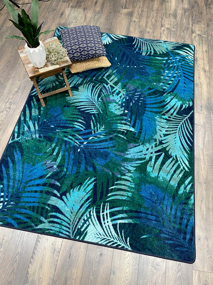 Fronds Rug – Green – detail view
