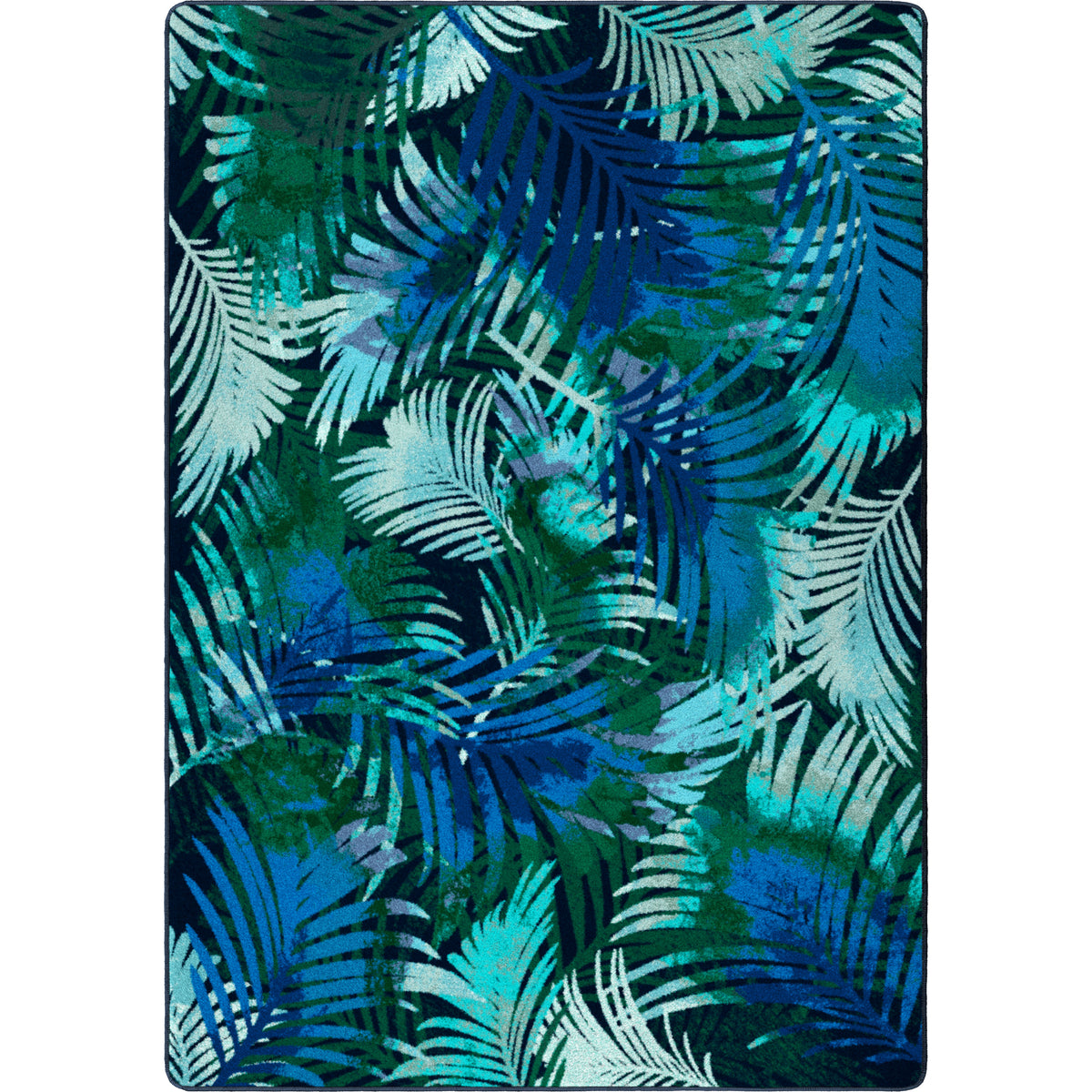 Fronds Rug – Green – cabin lodge area rug