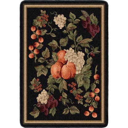 Fruit Reserve Rug – Black – cabin lodge area rug