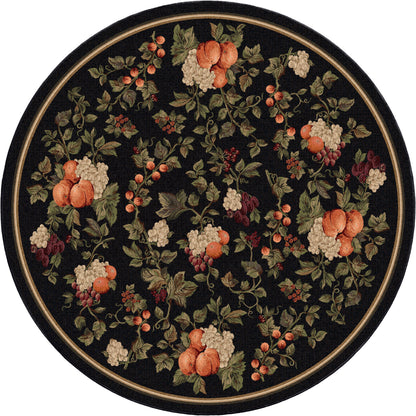 Fruit Reserve Rug – Black – close up