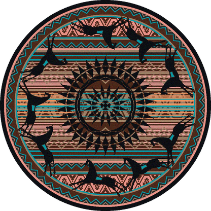 Ghost Rider Rug – Turquoise – room setting