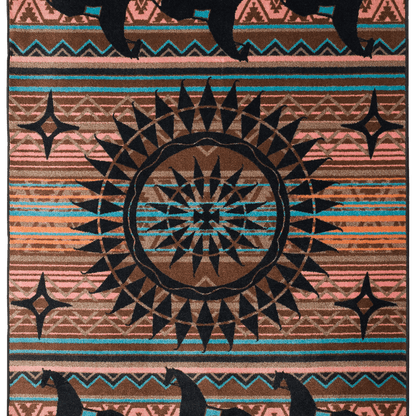 Ghost Rider Rug – Turquoise – cabin lodge area rug