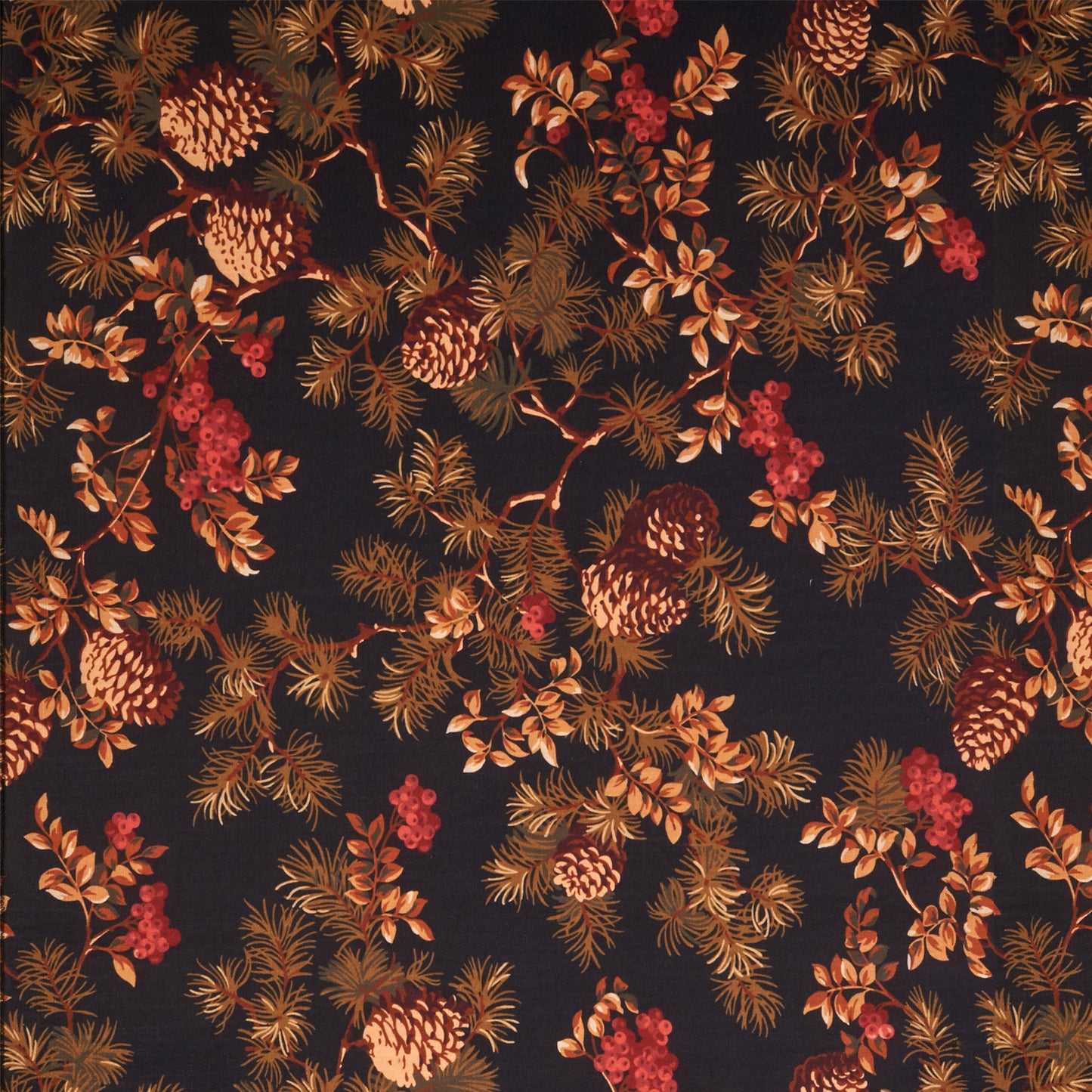Vintage Pines-Black - Big House Fabrics Fabric by the Yard - Grade 20;Vintage Pines-Black - Big House Fabrics Fabric by the Yard - Grade 20 - View 2