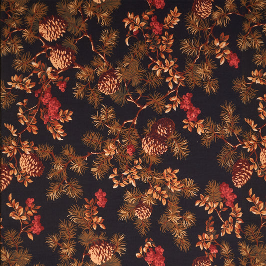 Vintage Pines-Black - Big House Fabrics Fabric by the Yard - Grade 20;Vintage Pines-Black - Big House Fabrics Fabric by the Yard - Grade 20 - View 2