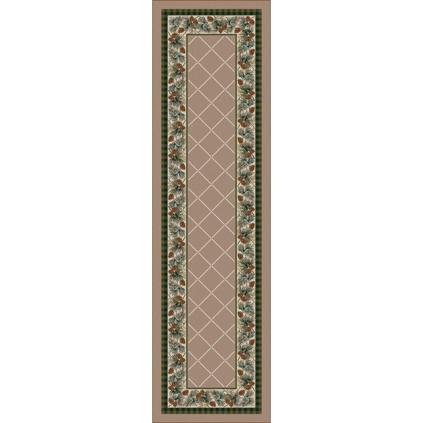 Green Forest - Light Sandstone-CabinRugs Southwestern Rugs Wildlife Rugs Lodge Rugs Aztec RugsSouthwest Rugs