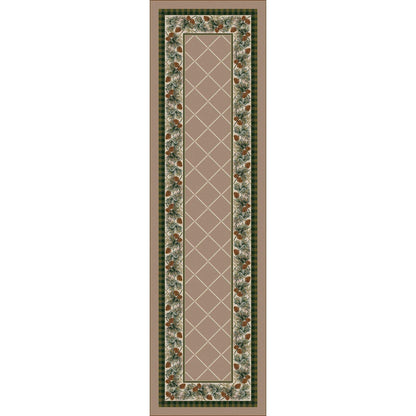 Green Forest Rug – Light Sandstone – detail view