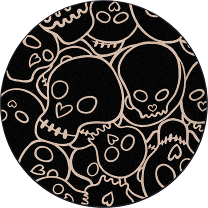 Head Banger Rug – Black – close up